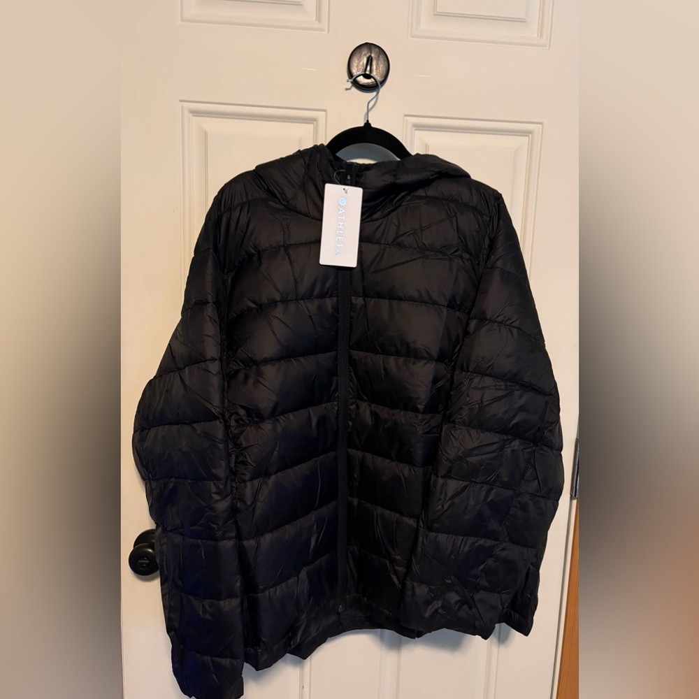 Athleta Aire Black Puffer Jacket